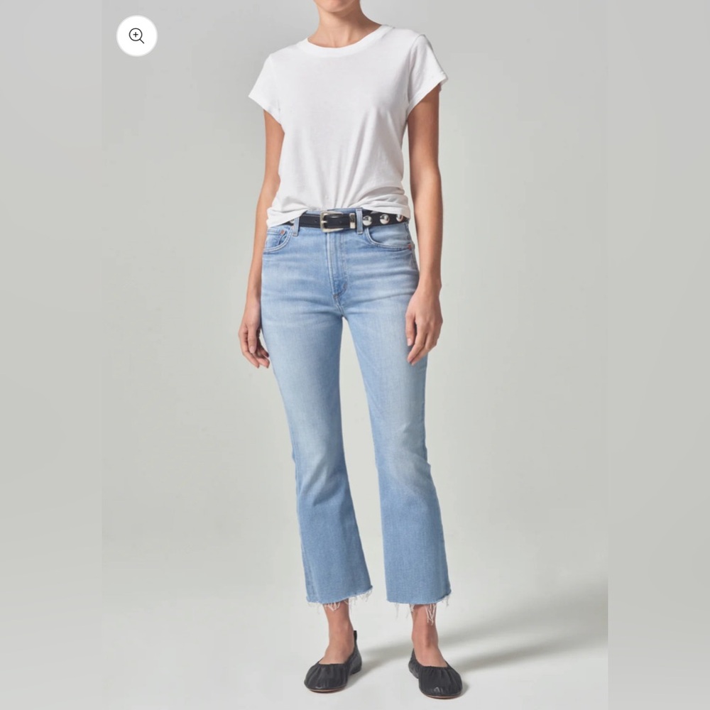 Citizens of Humanity Isola Cropped Bootcut Jeans, Marquee, size 28